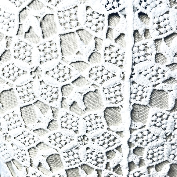 Zara Trafaluc Hand Crochet Lace Tank |Scalloped Hem |Unlined |White Cotton |Sz S - Picture 4 of 13